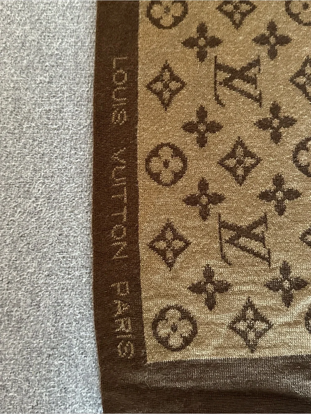Louis Vuitton Two-Tone Brown Monogram Scarf